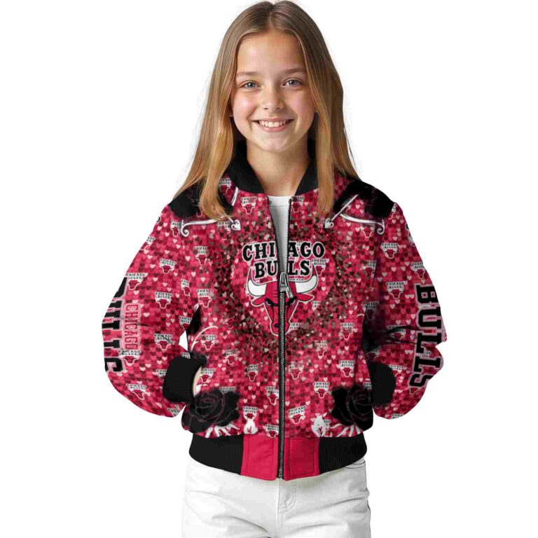 custom chicago bulls heart explosion red jacket top rated