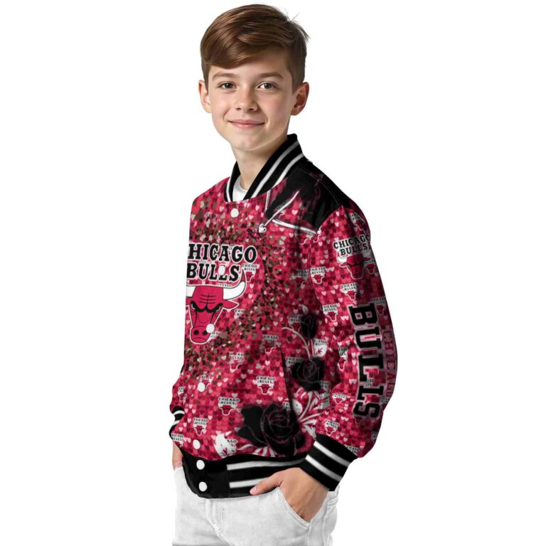 custom chicago bulls heart explosion red jacket trendy