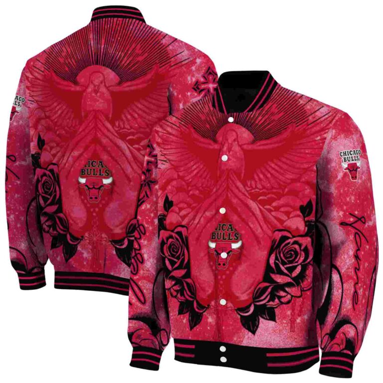 custom chicago bulls praying hands red jacket fashion forward