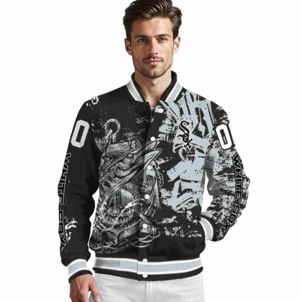 custom chicago white sox fishing art black jacket high quality