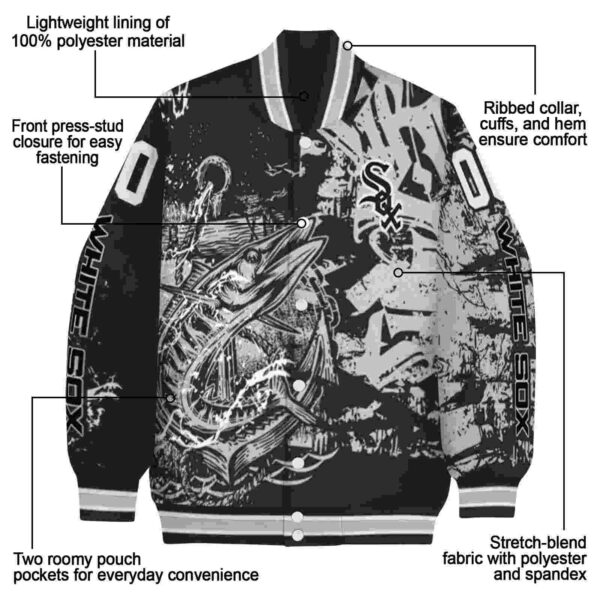 custom chicago white sox fishing art black jacket new arrival
