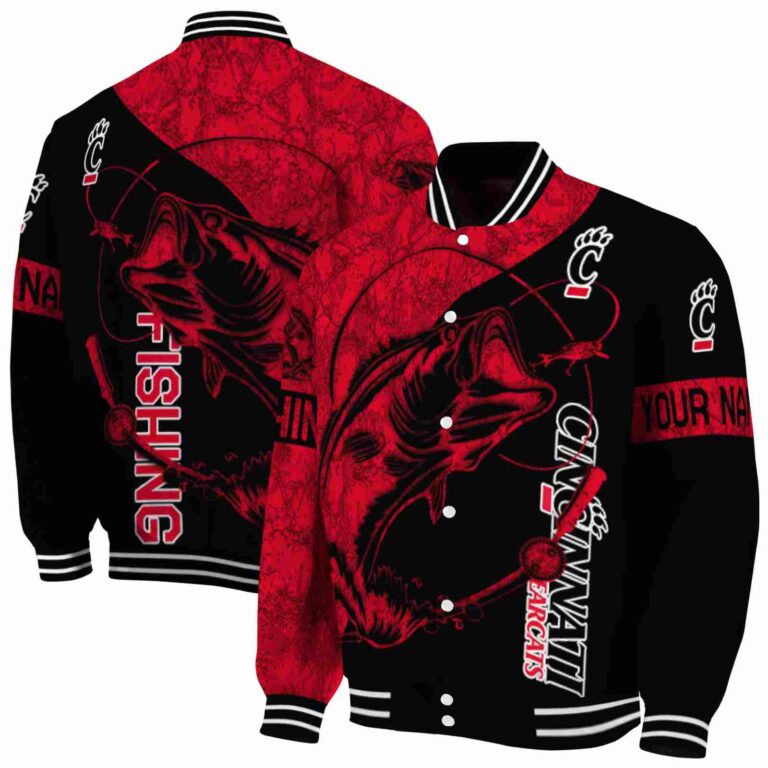 custom cincinnati bearcats fishing rod black jacket fashion forward