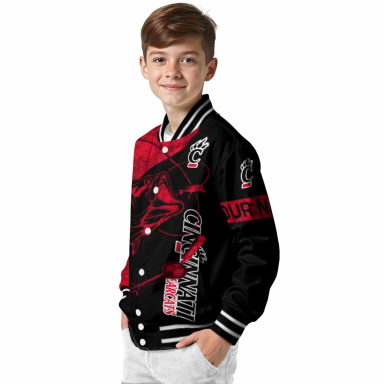 custom cincinnati bearcats fishing rod black jacket trendy