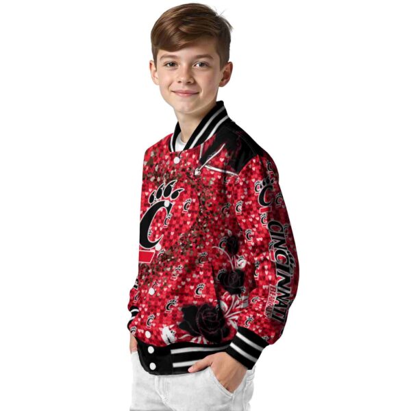 custom cincinnati bearcats heart explosion red jacket trendy