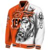custom cincinnati bengals jesus tears orange white jacket best selling