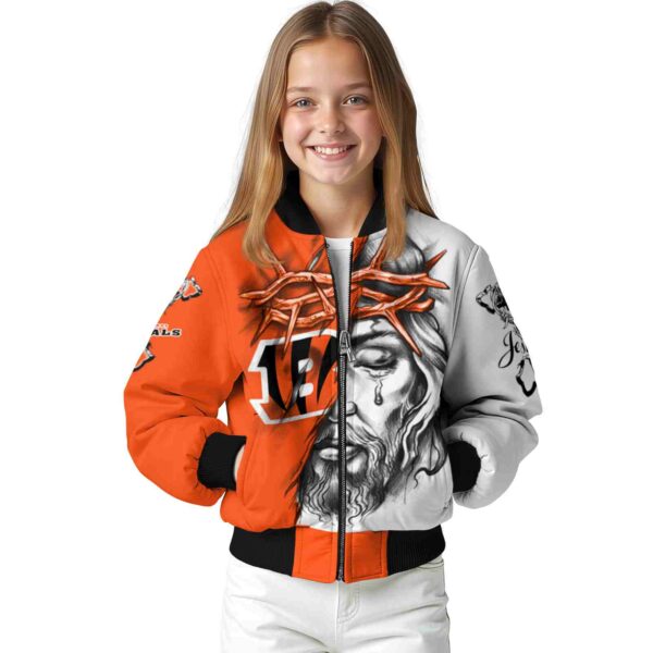 custom cincinnati bengals jesus tears orange white jacket top rated