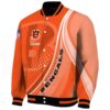 custom cincinnati bengals wave patterns orange jacket best selling