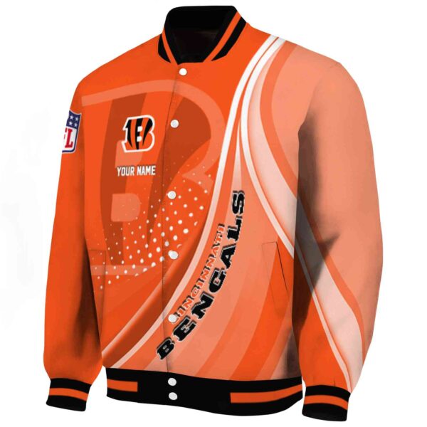custom cincinnati bengals wave patterns orange jacket best selling