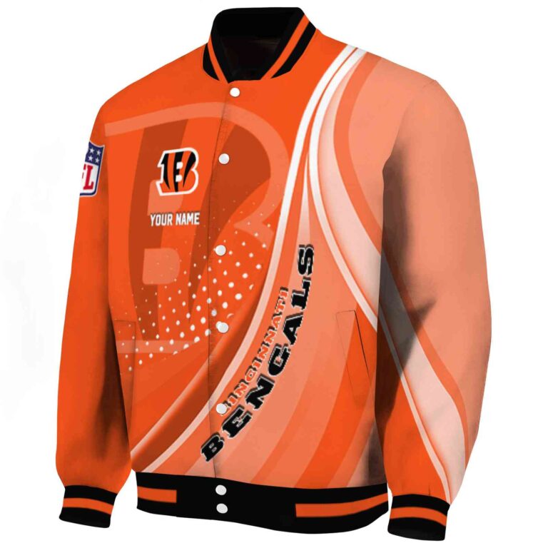 custom cincinnati bengals wave patterns orange jacket best selling