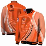 custom cincinnati bengals wave patterns orange jacket best selling