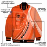 custom cincinnati bengals wave patterns orange jacket best selling