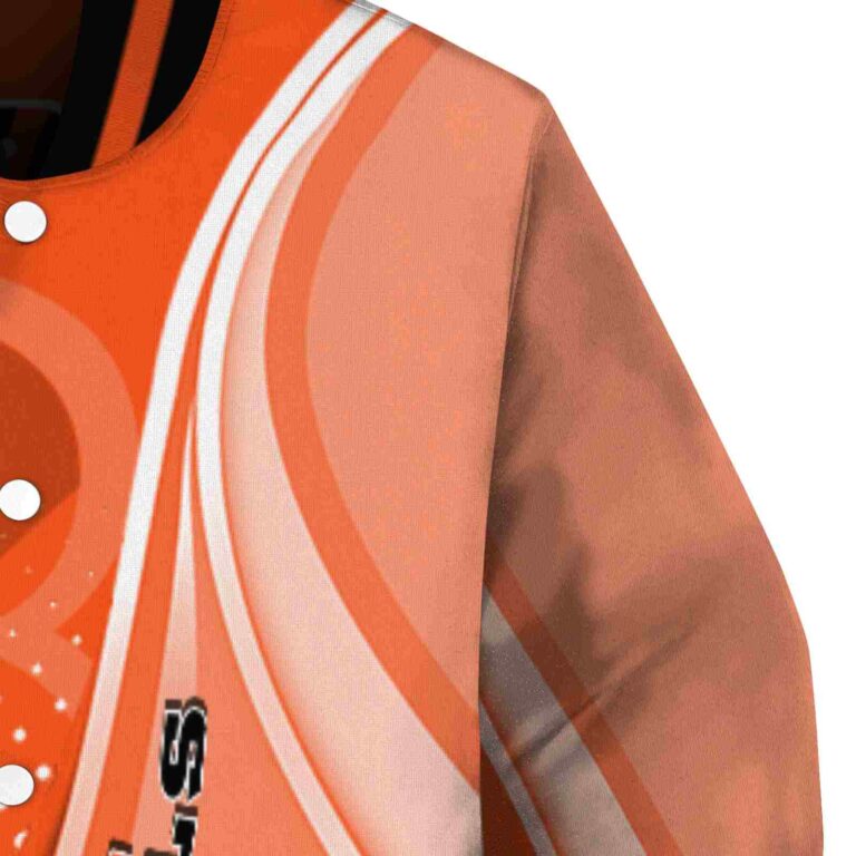 custom cincinnati bengals wave patterns orange jacket premium grade