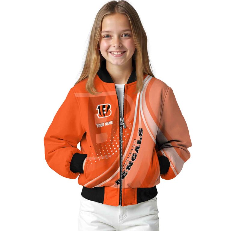 custom cincinnati bengals wave patterns orange jacket top rated