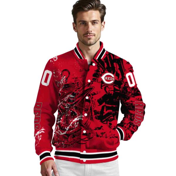custom cincinnati reds fishing art red jacket high quality