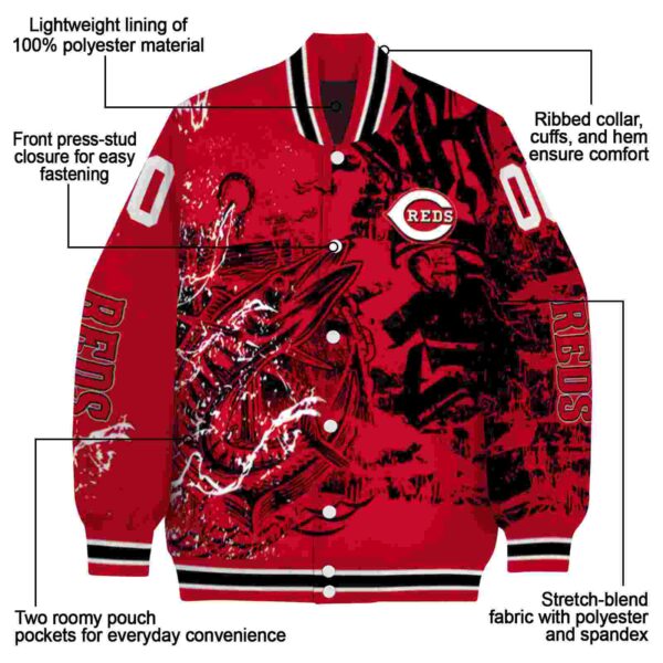 custom cincinnati reds fishing art red jacket new arrival