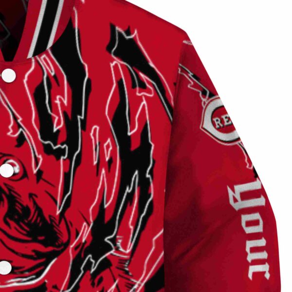 custom cincinnati reds fishing passion red white jacket premium grade
