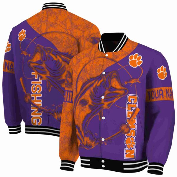 custom clemson tigers fishing rod purple jacket fashion forward