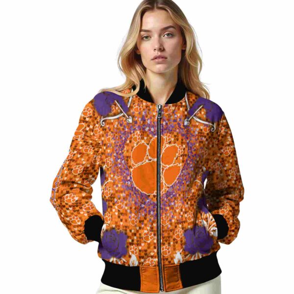 custom clemson tigers heart explosion orange jacket latest model