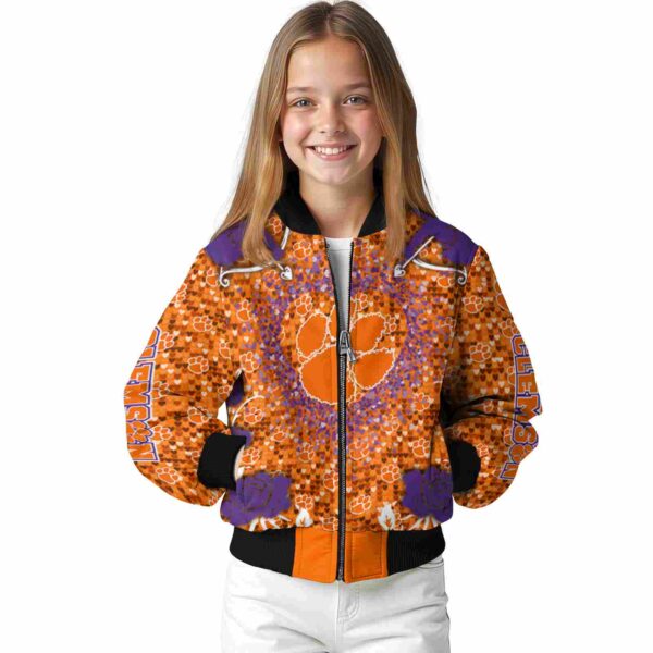 custom clemson tigers heart explosion orange jacket top rated