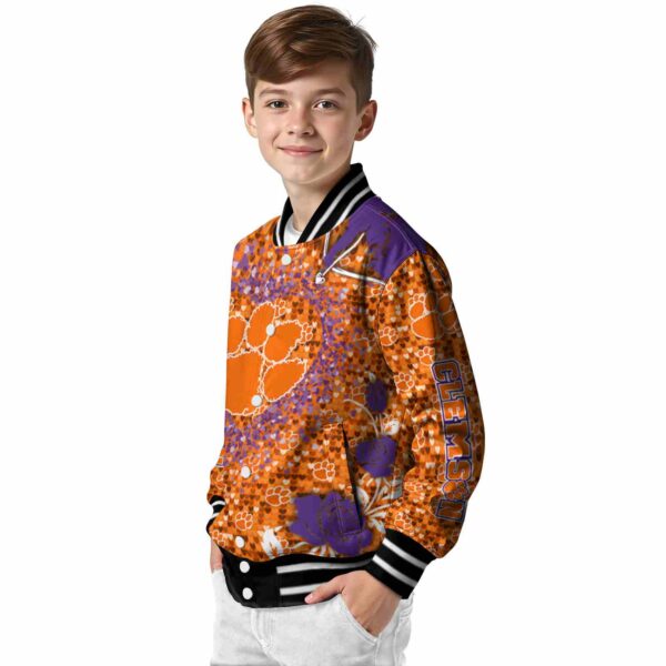custom clemson tigers heart explosion orange jacket trendy