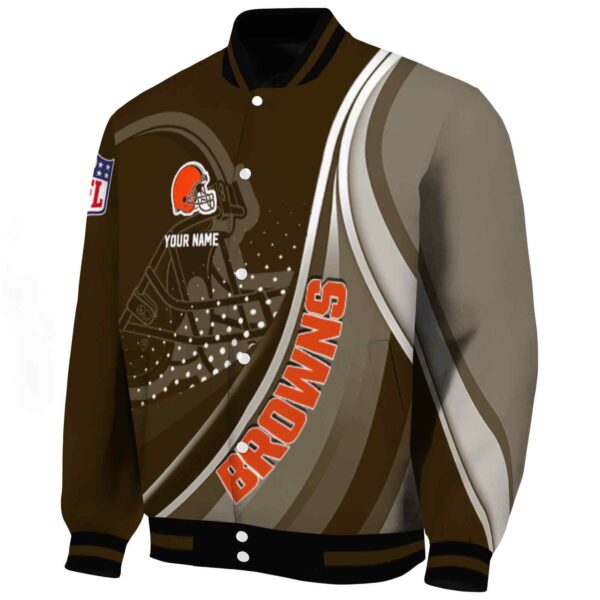 custom cleveland browns wave patterns brown jacket best selling