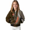 custom cleveland browns wave patterns brown jacket top rated