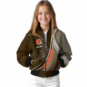 custom cleveland browns wave patterns brown jacket top rated