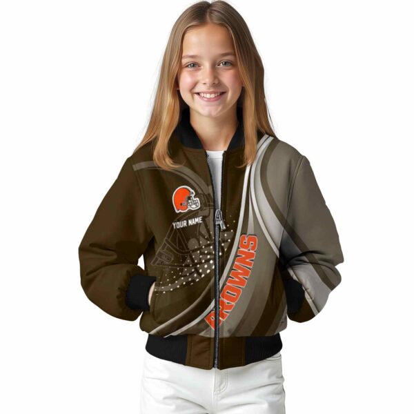 custom cleveland browns wave patterns brown jacket top rated