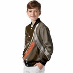 custom cleveland browns wave patterns brown jacket best selling