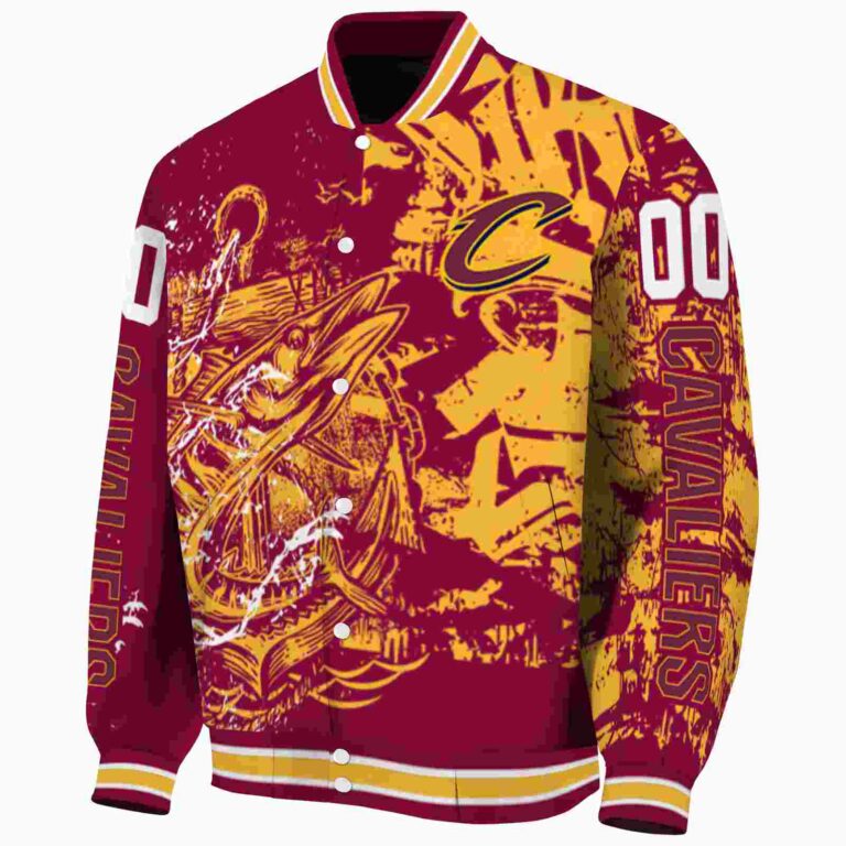 custom cleveland cavaliers fishing art wine jacket best selling