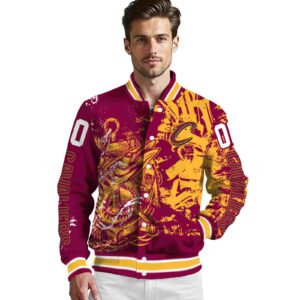 custom cleveland cavaliers fishing art wine jacket high quality