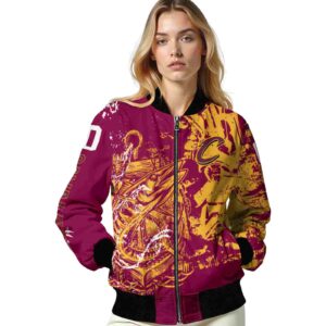 custom cleveland cavaliers fishing art wine jacket latest model