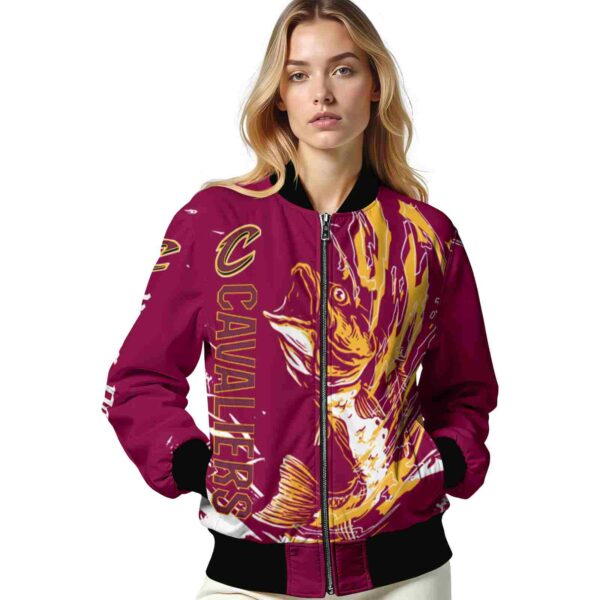custom cleveland cavaliers fishing passion wine white jacket latest model