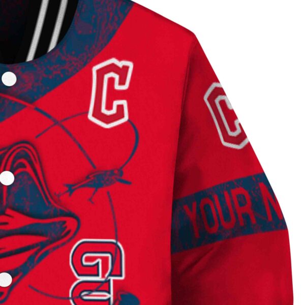 custom cleveland guardians fishing rod red jacket premium grade