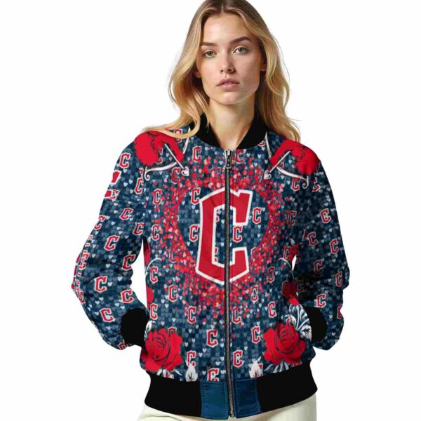 custom cleveland guardians heart explosion navy blue jacket latest model