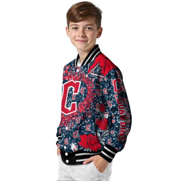 custom cleveland guardians heart explosion navy blue jacket trendy
