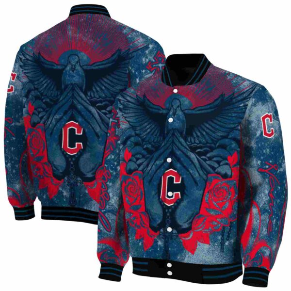 custom cleveland guardians praying hands navy blue jacket fashion forward