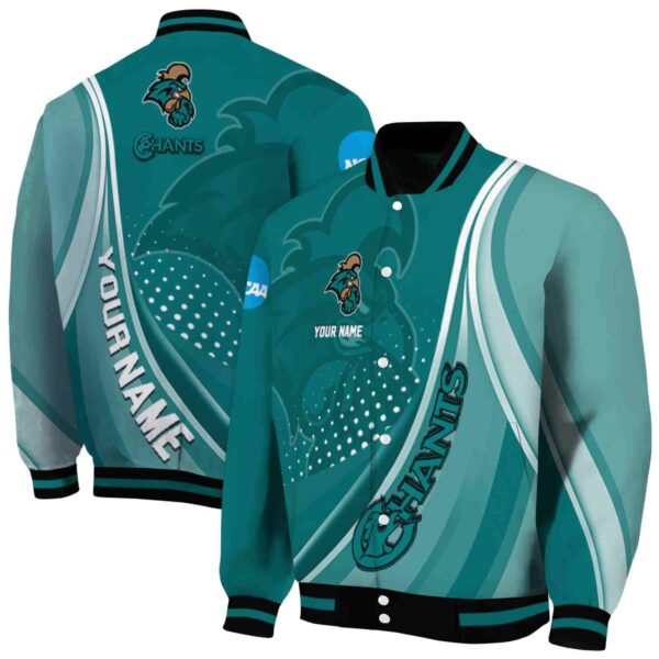 custom coastal carolina chanticleers wave patterns green jacket fashion forward