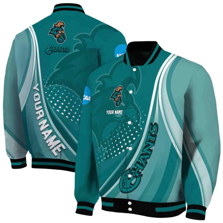 custom coastal carolina chanticleers wave patterns green jacket fashion forward
