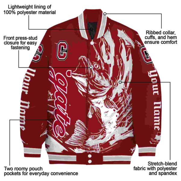 custom colgate raiders fishing passion maroon white jacket new arrival