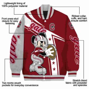 custom colgate raiders mickey football maroon white jacket new arrival