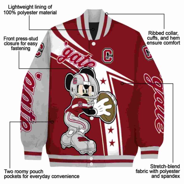 custom colgate raiders mickey football maroon white jacket new arrival