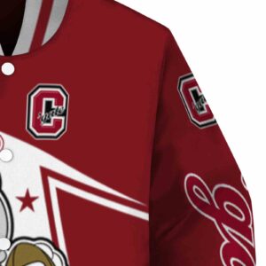 custom colgate raiders mickey football maroon white jacket premium grade