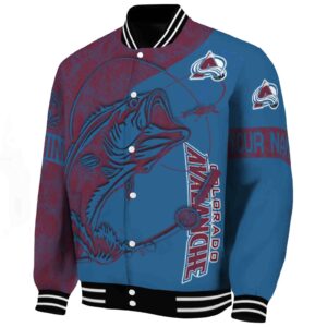 custom colorado avalanche fishing rod blue jacket best selling