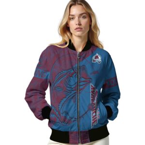 custom colorado avalanche fishing rod blue jacket latest model