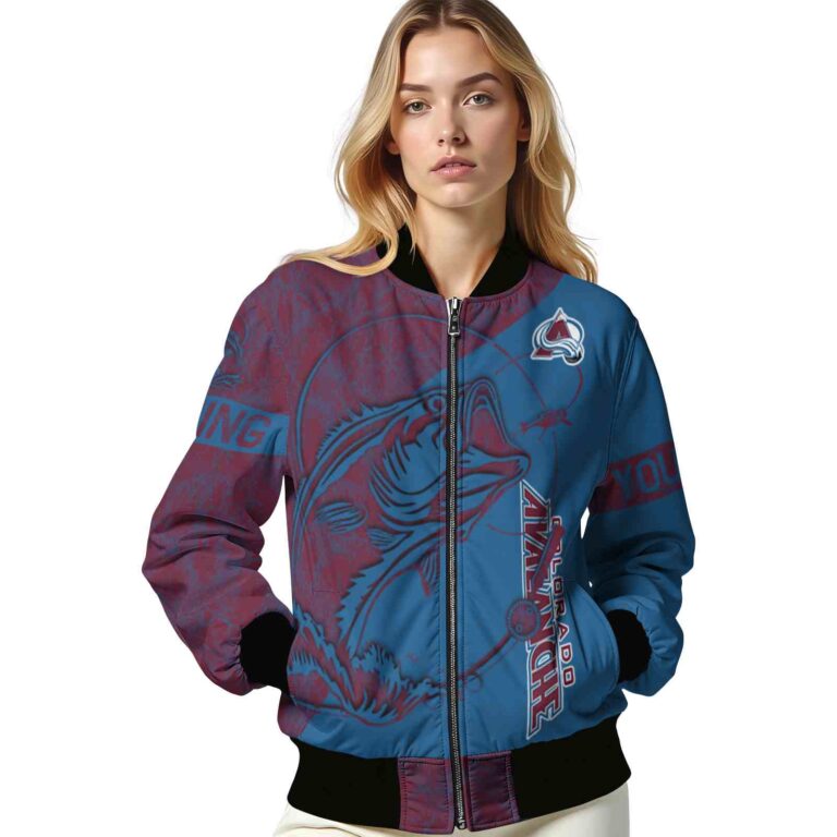custom colorado avalanche fishing rod blue jacket latest model