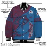custom colorado avalanche fishing rod blue jacket best selling