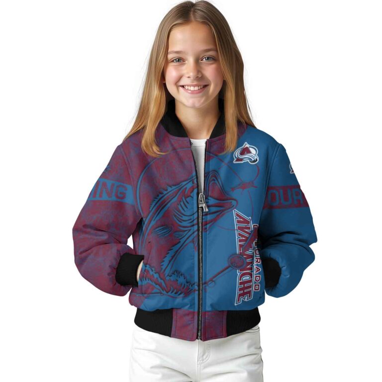custom colorado avalanche fishing rod blue jacket top rated