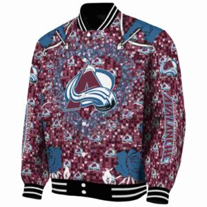 custom colorado avalanche heart explosion burgundy jacket best selling