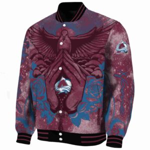 custom colorado avalanche praying hands burgundy jacket best selling
